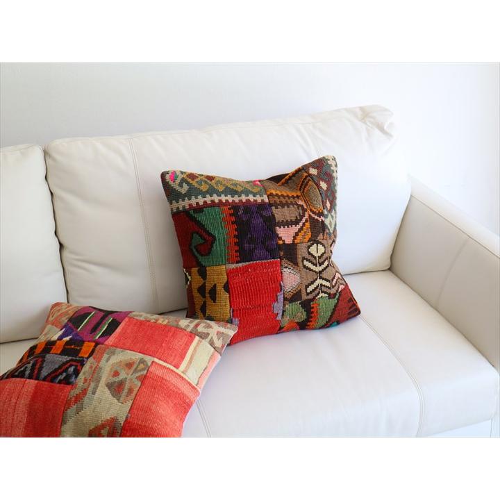 クッションカバー キリムパッチワーク 46×45cm Old Kilim Cushion |  | 01