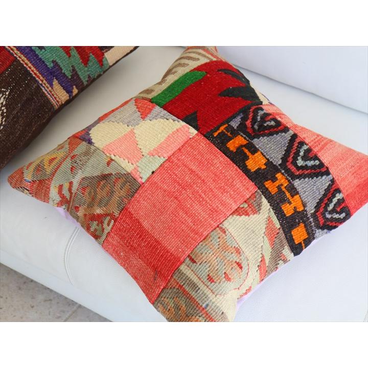 クッションカバー キリムパッチワーク 45×44cm Old Kilim Cushion |  | 02