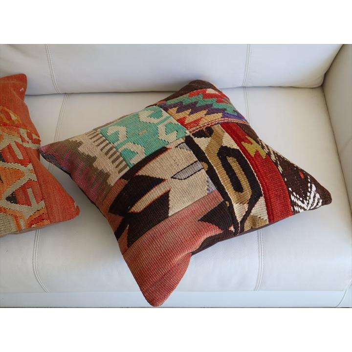クッションカバー キリムパッチワーク 45×46cm Old Kilim Cushion |  | 02