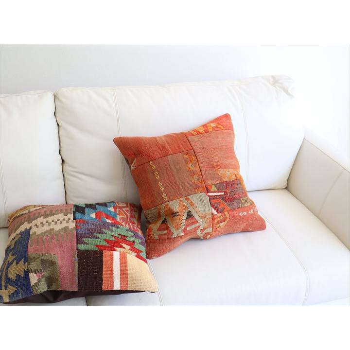 クッションカバー キリムパッチワーク 45×45cm Old Kilim Cushion |  | 01
