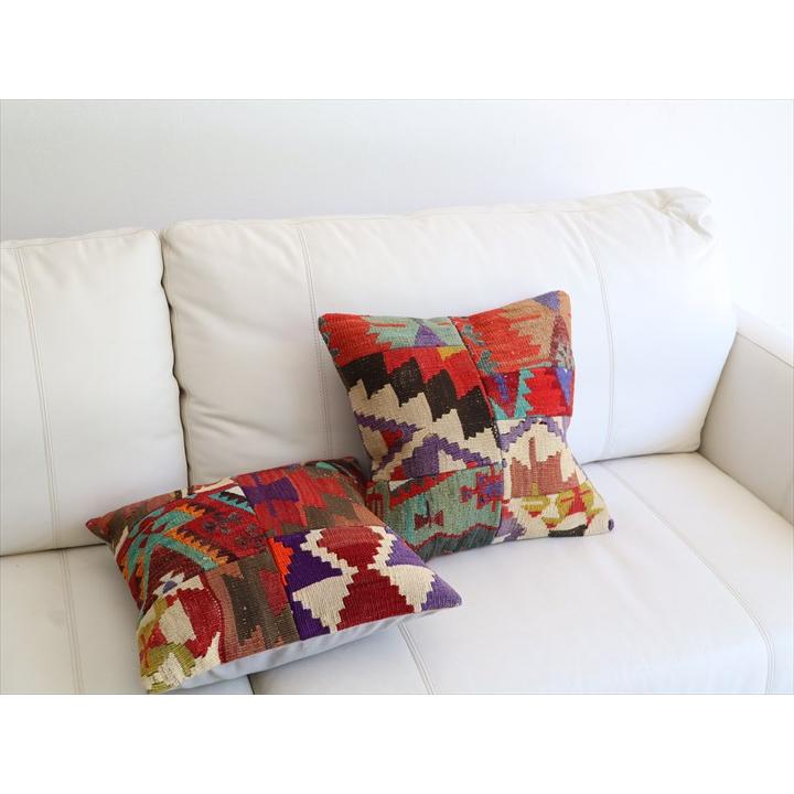 クッションカバー キリムパッチワーク 40×40cm Old Kilim Cushion |  | 01