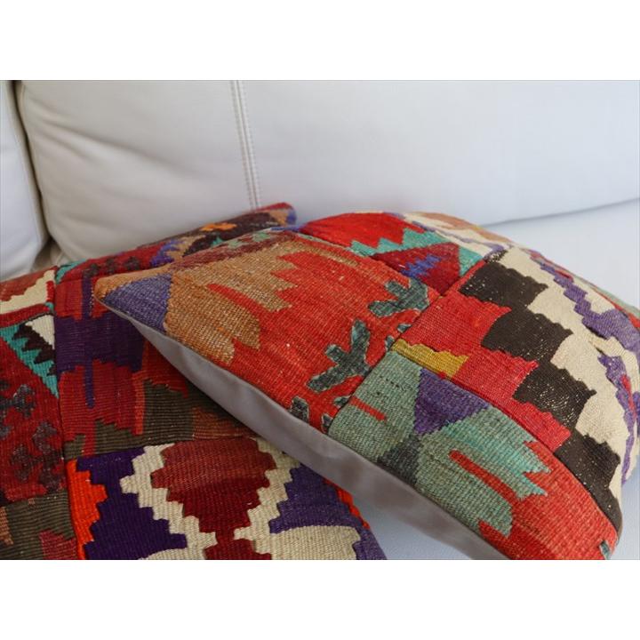クッションカバー キリムパッチワーク 40×40cm Old Kilim Cushion |  | 03