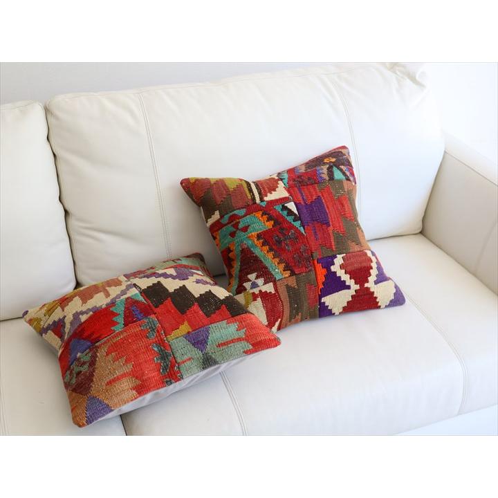 クッションカバー キリムパッチワーク 40×40cm Old Kilim Cushion |  | 01