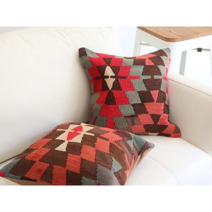 オールドキリム クッションカバー 40×41cm エシュメ OUTLET アウトレット 難あり品 Old Kiilim Cushion | ブランド登録なし | 01