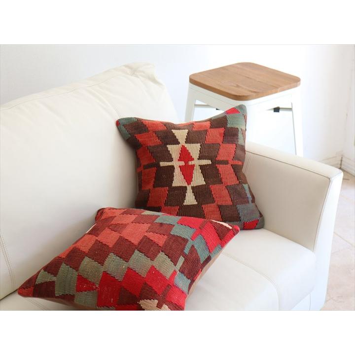 オールドキリム クッションカバー 40×40cm エシュメ OUTLET アウトレット 難あり品 Old Kiilim Cushion | ブランド登録なし | 01
