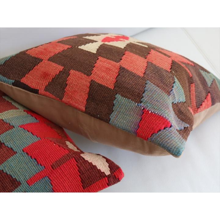 オールドキリム クッションカバー 40×40cm エシュメ OUTLET アウトレット 難あり品 Old Kiilim Cushion | ブランド登録なし | 03