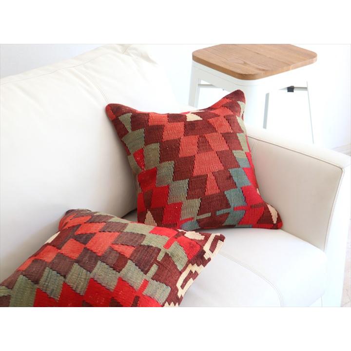 オールドキリム クッションカバー 40×40cm エシュメ OUTLET アウトレット 難あり品 Old Kiilim Cushion | ブランド登録なし | 01