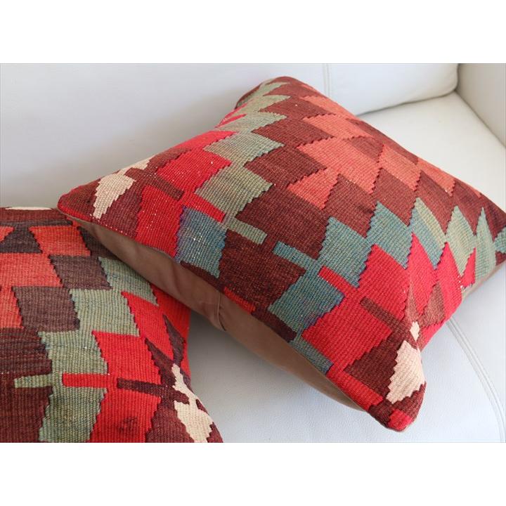 オールドキリム クッションカバー 40×40cm エシュメ OUTLET アウトレット 難あり品 Old Kiilim Cushion | ブランド登録なし | 03