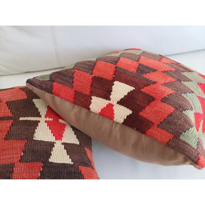 オールドキリム クッションカバー 40×40cm エシュメ OUTLET アウトレット 難あり品 Old Kiilim Cushion | ブランド登録なし | 03