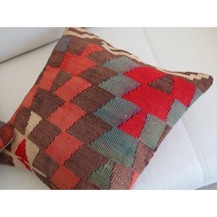 オールドキリム クッションカバー 40×40cm エシュメ OUTLET アウトレット 難あり品 Old Kiilim Cushion | ブランド登録なし | 02