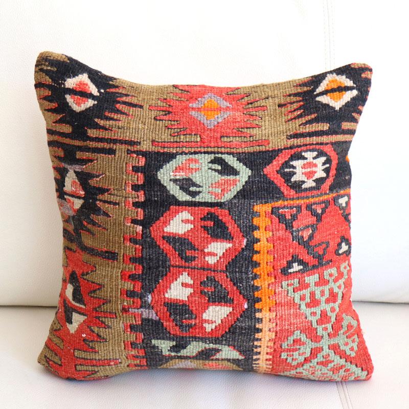 オールドキリム クッションカバー 35×36cm カイセリ チフカナット Old Kiilim Cushion | ブランド登録なし
