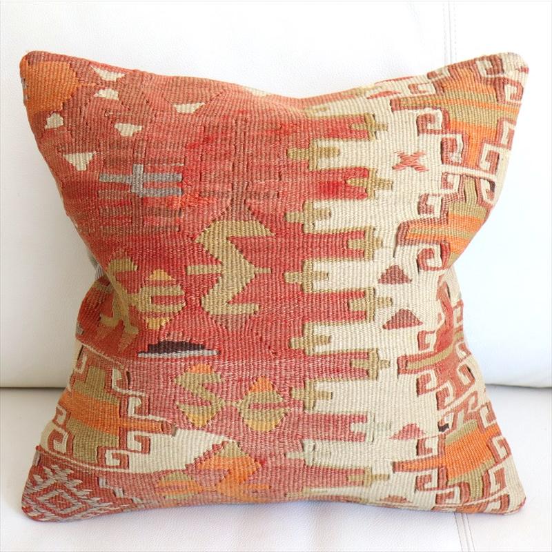 オールドキリム クッションカバー 40×40cm カイセリ チフカナット Old Kiilim Cushion | ブランド登録なし