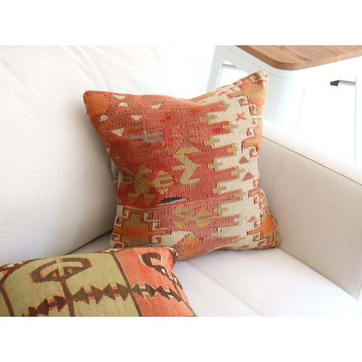オールドキリム クッションカバー 40×40cm カイセリ チフカナット Old Kiilim Cushion | ブランド登録なし | 01
