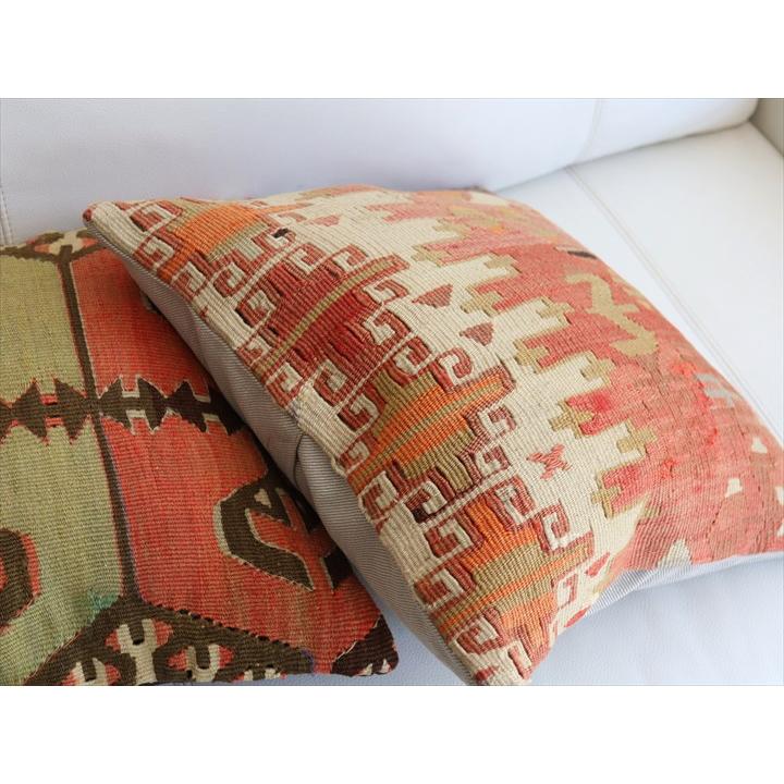 オールドキリム クッションカバー 40×40cm カイセリ チフカナット Old Kiilim Cushion | ブランド登録なし | 03