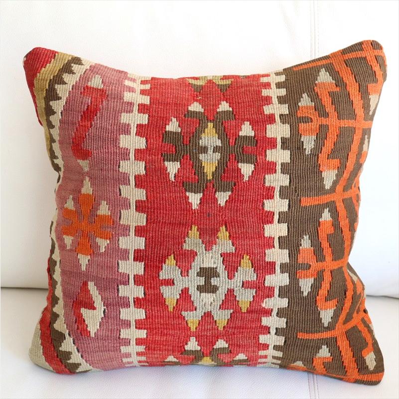 オールドキリム クッションカバー 41×41cm カイセリ チフカナット Old Kiilim Cushion | ブランド登録なし