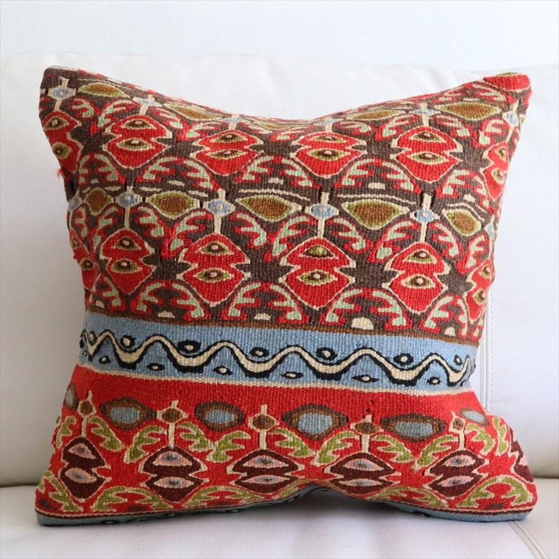 オールドキリム クッションカバー 42×41cm セネ・アラベスク模様 Old Kiilim Cushion | ブランド登録なし