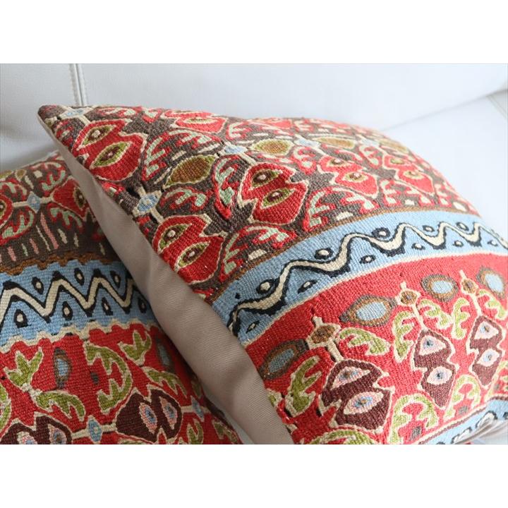 オールドキリム クッションカバー 42×41cm セネ・アラベスク模様 Old Kiilim Cushion | ブランド登録なし | 03
