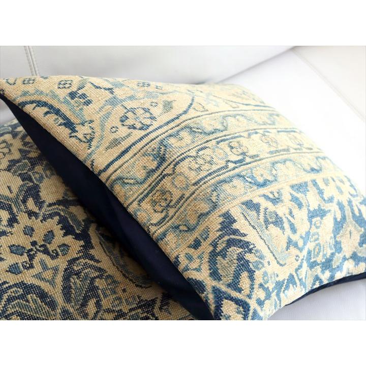 ヴィンテージ 絨毯クッション 45×45cm ブリーチしたアンティーク加工 Old Carpet Cushion | ブランド登録なし | 03