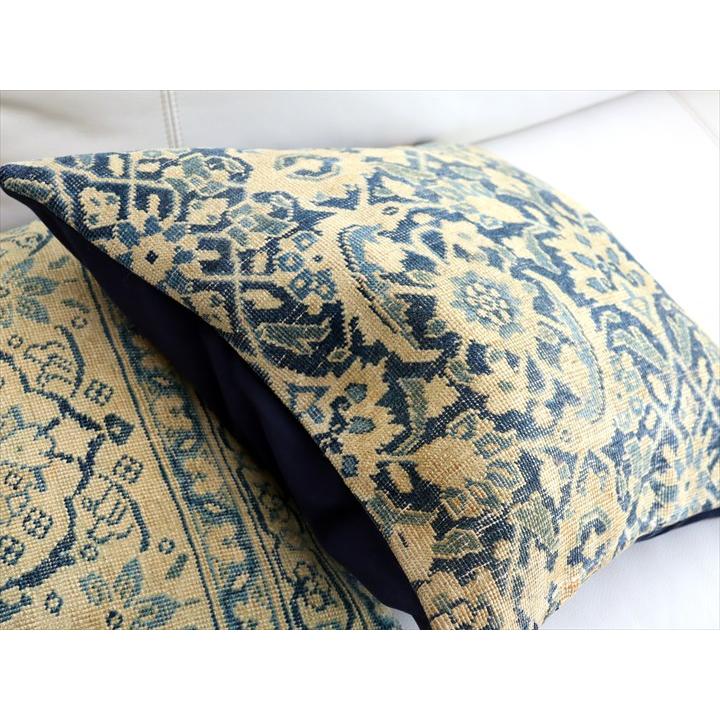 ヴィンテージ 絨毯クッション 45×45cm ブリーチしたアンティーク加工 Old Carpet Cushion | ブランド登録なし | 03