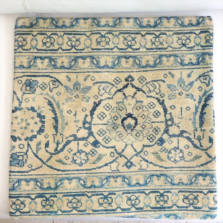 ヴィンテージ 絨毯クッション 45×45cm ブリーチしたアンティーク加工 Old Carpet Cushion | ブランド登録なし | 04