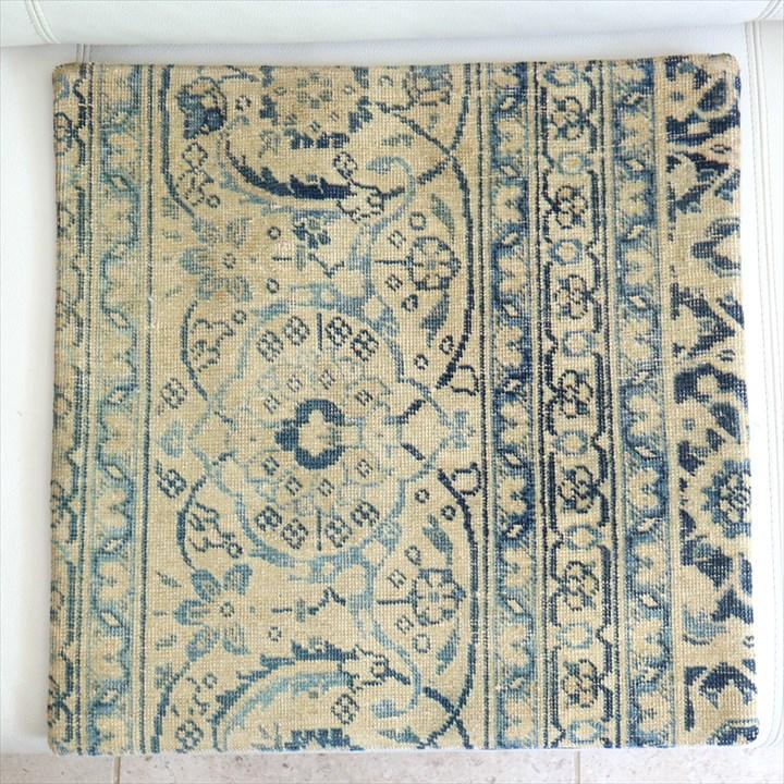 ヴィンテージ 絨毯クッション 45×45cm ブリーチしたアンティーク加工 Old Carpet Cushion | ブランド登録なし | 04