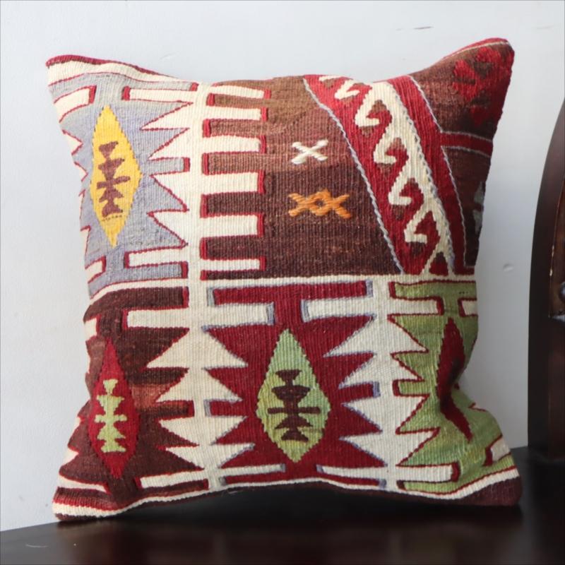 オールドキリム クッションカバートルコ南部アダナ地方 チフカナットキリム | 
