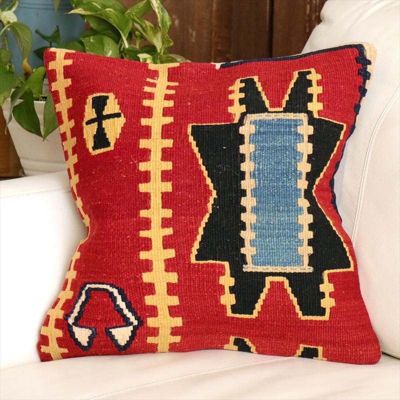 オールドキリム クッションカバー 40cm角 40×40cm コンヤ　サンドゥック　トルコキリム | 