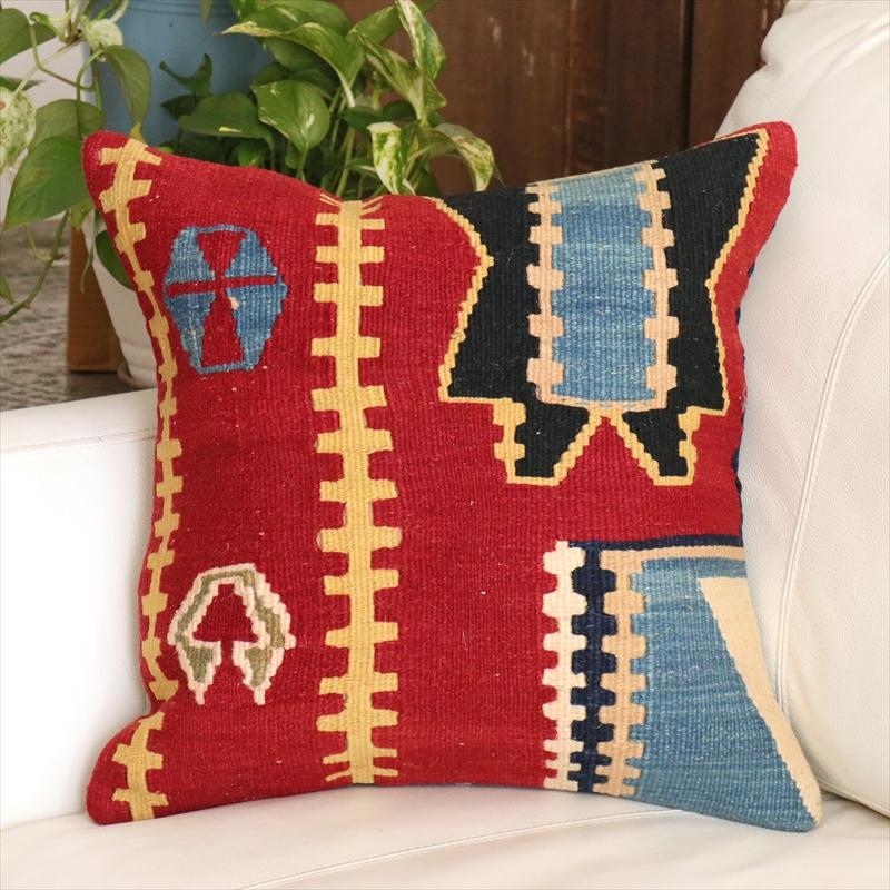 オールドキリム クッションカバー 40cm角 40×40cm コンヤ　サンドゥック　トルコキリム | 