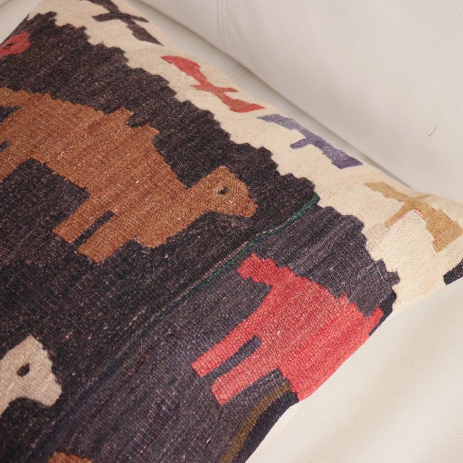 オールドキリム クッションカバー 40cm角 40×40cm シワス　ラクダ |  | 02