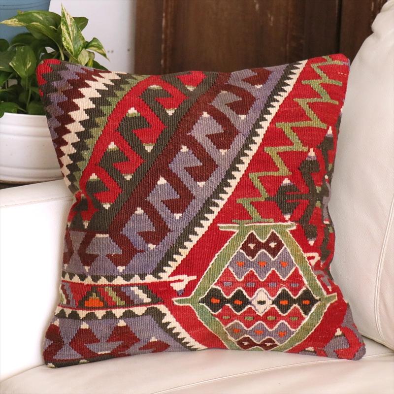 オールドキリム クッションカバー 40cm角 40×40cm エシュメ | 