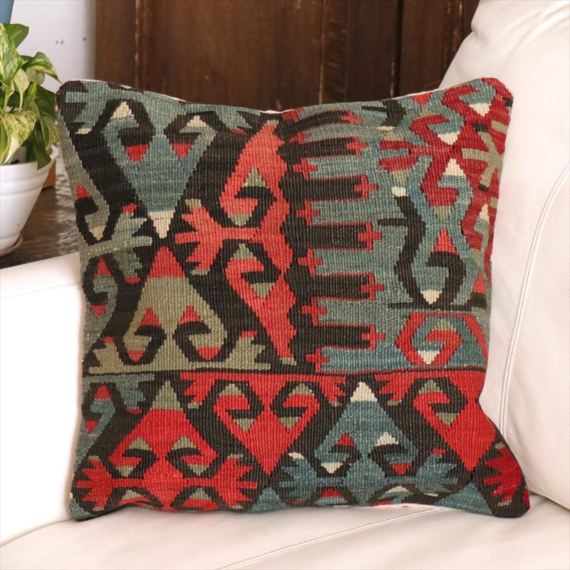 オールドキリム クッションカバー 40cm角 41×41cm シブリヒサル　連なるエリベリンデ | 