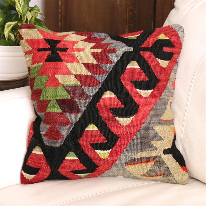 オールドキリム クッションカバー 40cm角 40×40cm エシュメ | 