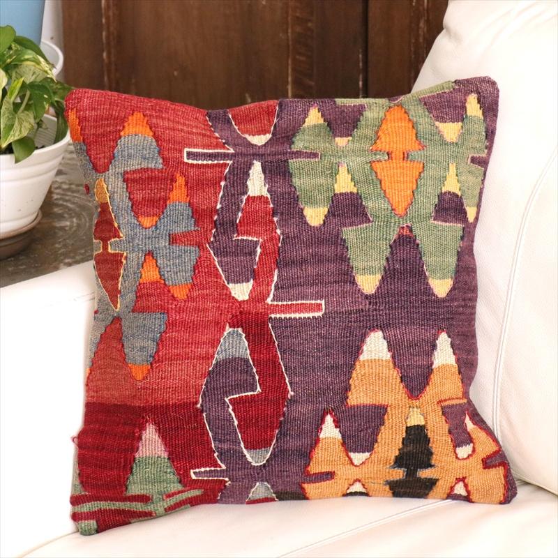 オールドキリム クッションカバー 40cm角 40×40cm エシュメ | 