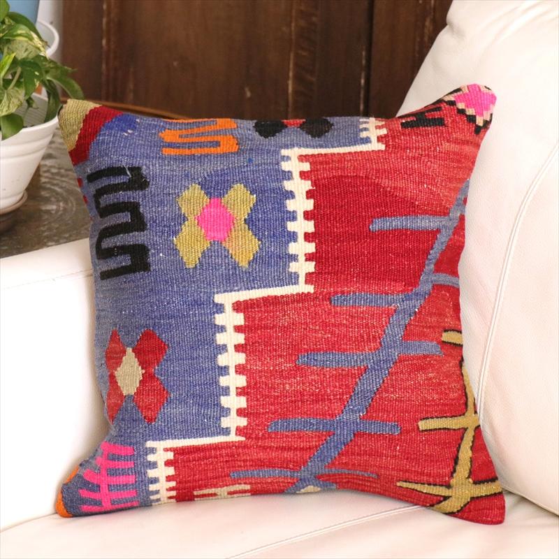 オールドキリム クッションカバー 40cm角 40×40cm アフィヨン | 