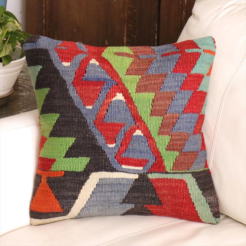 オールドキリム クッションカバー 40cm角 40×40cm エシュメ | 