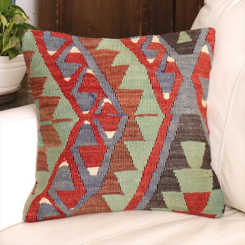 オールドキリム クッションカバー 40cm角 40×40cm エシュメ | 