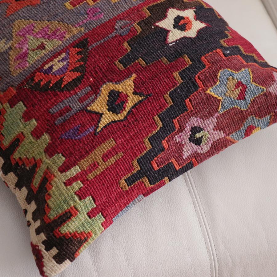 オールドキリム クッションカバー 40cm角 40×40cm アンテップ　ソロモンの星 |  | 01