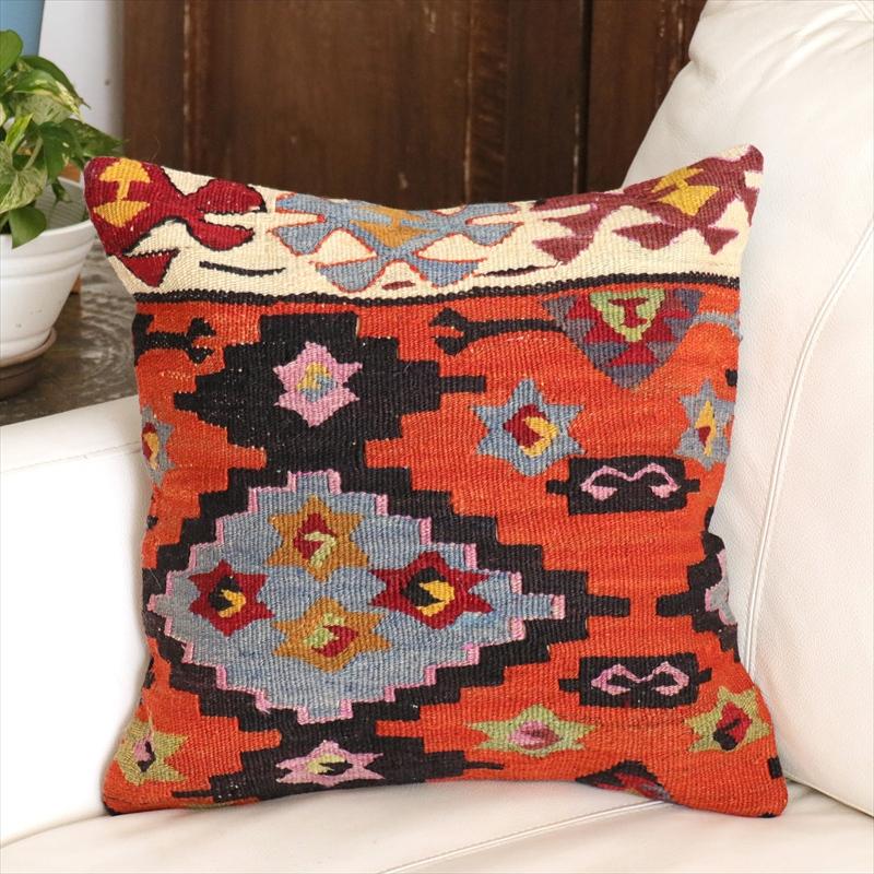 オールドキリム クッションカバー 40cm角 40×39cm アンテップ　ソロモンの星 | 