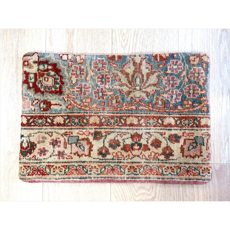 トライバルラグ 絨毯クッション 50×34cm コンヤ・ブルー＆レッド/横長 Lumber Pillow |  | 06