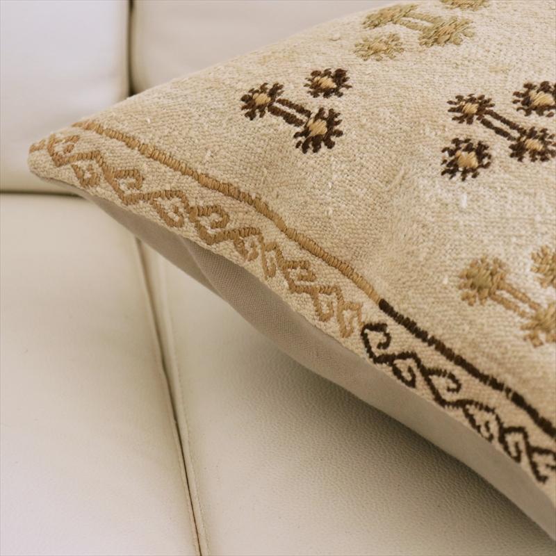 オールドキリムクッションカバー　40cm角サイズクリーム色　ジジム　Sivas Old Kilim |  | 04
