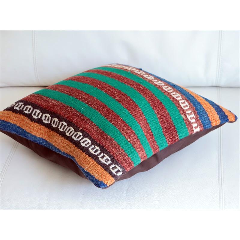 オールドキリムクッションカバー 40cm角サイズ 39×39cm カラフルボーダー |  | 03