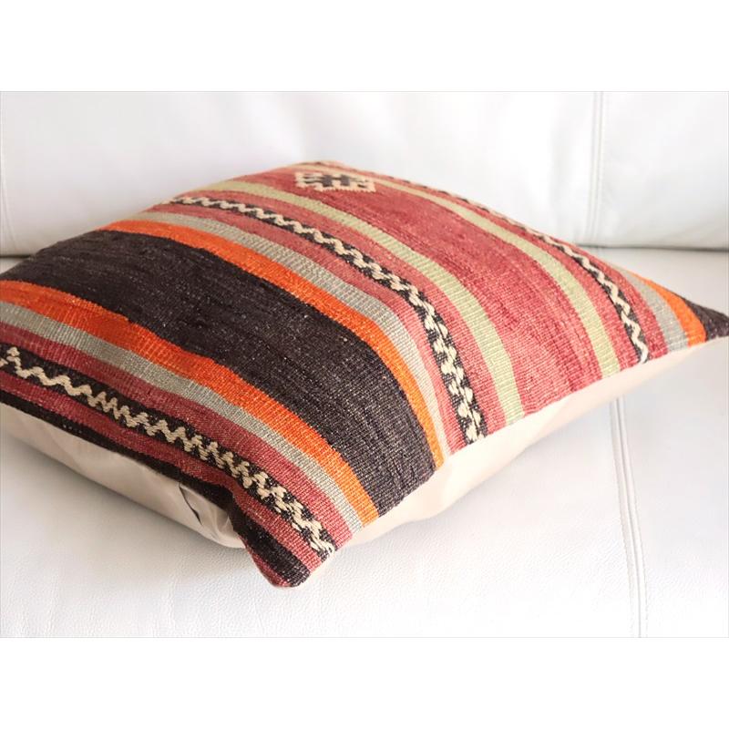 オールドキリム 40cm角クッションカバー 40×41cm ボーダー・ジジム Old Kilim Cushion |  | 03