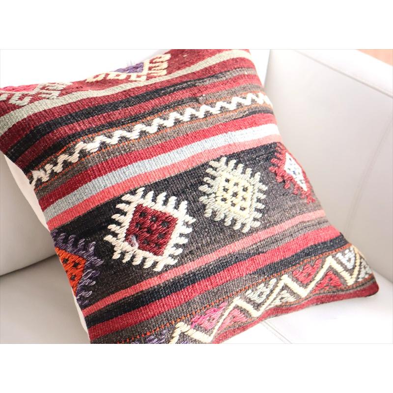 オールドキリム 40cm角クッションカバー 39×39cm ボーダー・ジジム Old Kilim Cushion |  | 02