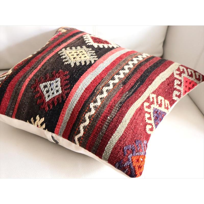 オールドキリム 40cm角クッションカバー 39×39cm ボーダー・ジジム Old Kilim Cushion |  | 03