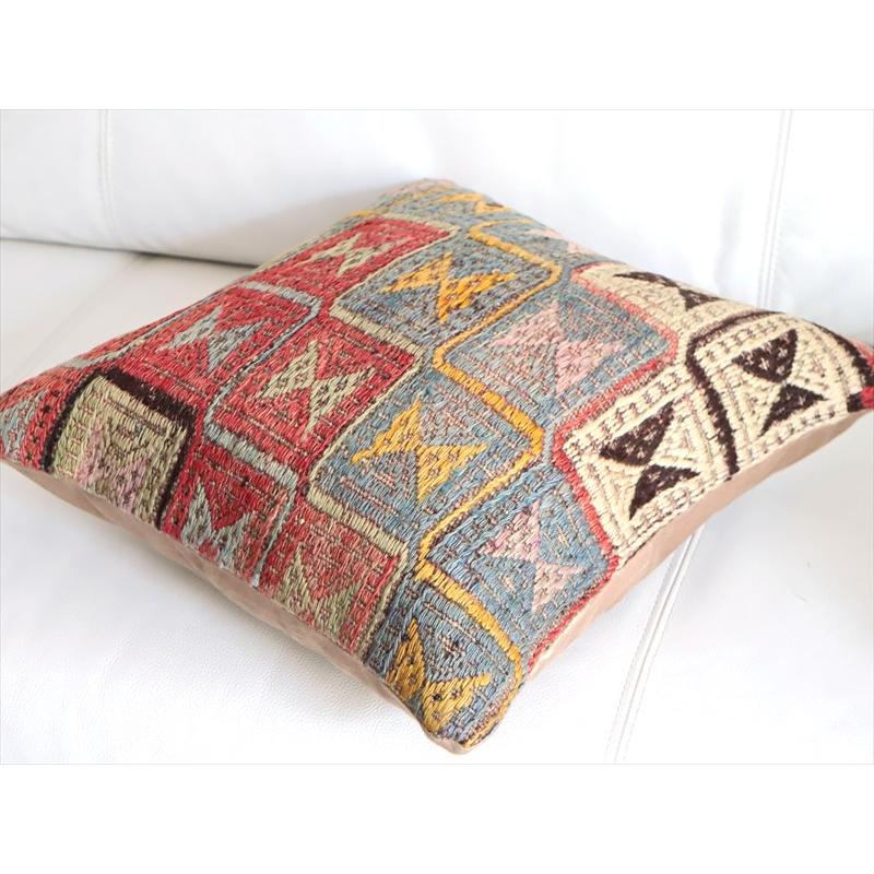 オールドキリム 40cm角クッションカバー 39×39cm ジジム織り  Old Kilim Cushion |  | 03