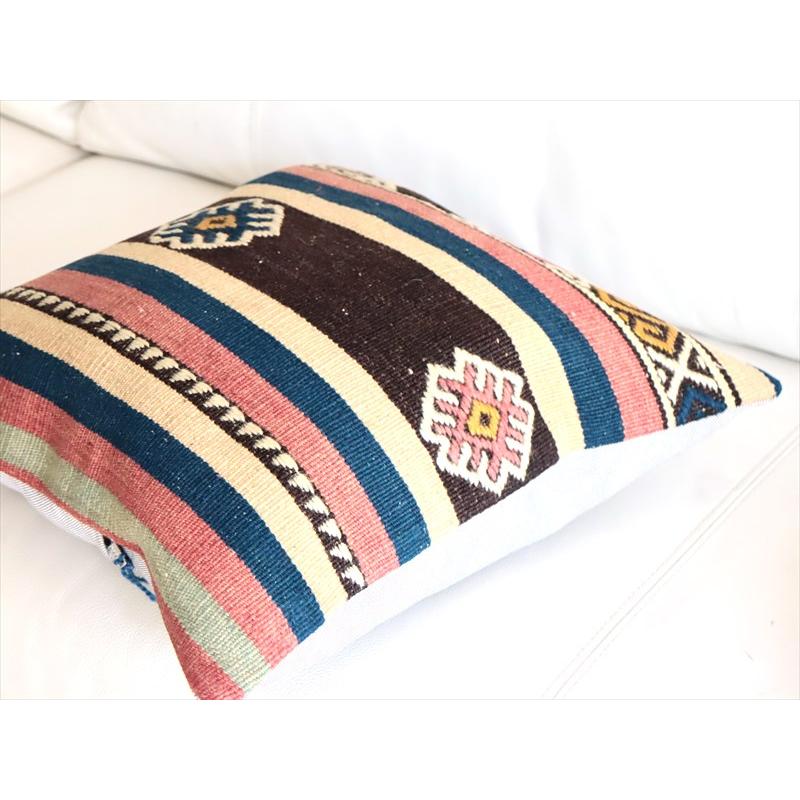 オールドキリム 40cm角クッションカバー 40×40cm ボーダー・ジジム Old Kilim Cushion |  | 03