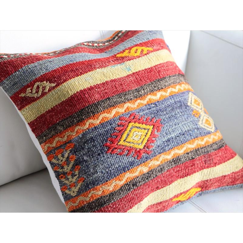 オールドキリム 40cm角クッションカバー 39×39cm ボーダー・ジジム Old Kilim Cushion |  | 02