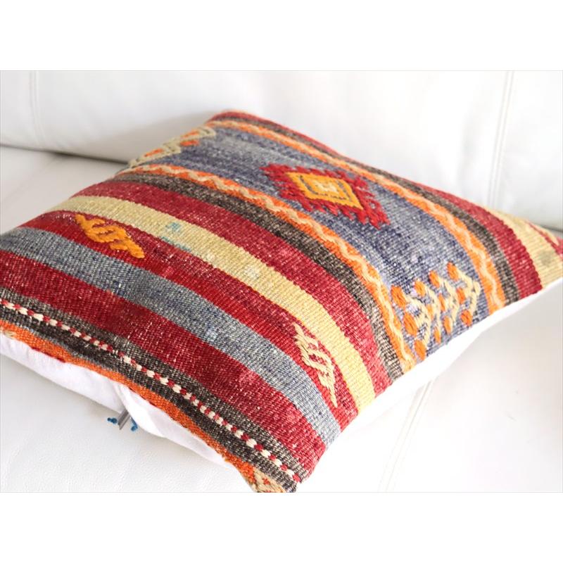 オールドキリム 40cm角クッションカバー 39×39cm ボーダー・ジジム Old Kilim Cushion |  | 03