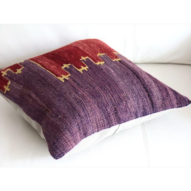オールドキリム 40cm角クッションカバー 40×40cm シンプルなツートーン Old Kilim Cushion |  | 03