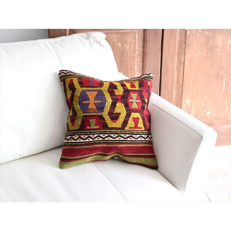 オールドキリム 40cm角クッションカバー 38×38cm Old Kilim Cushion |  | 01